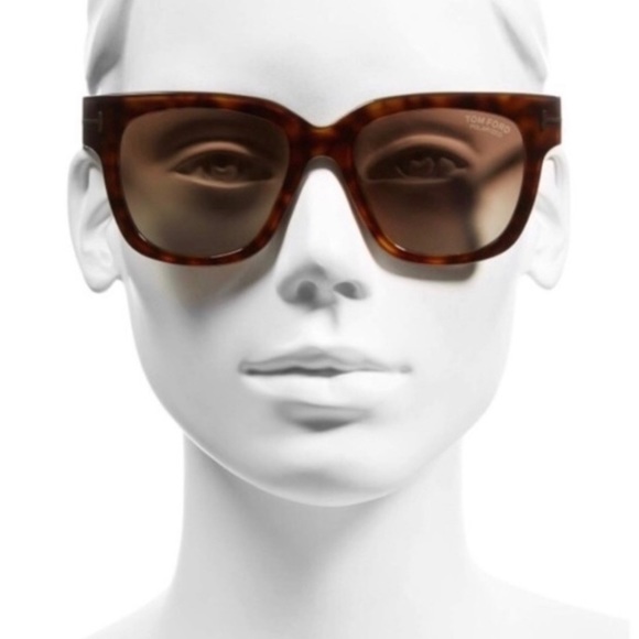 TOM FORD NWT Tracy Havana Brown Gradient Polarized Sunglasses - Picture 11 of 12